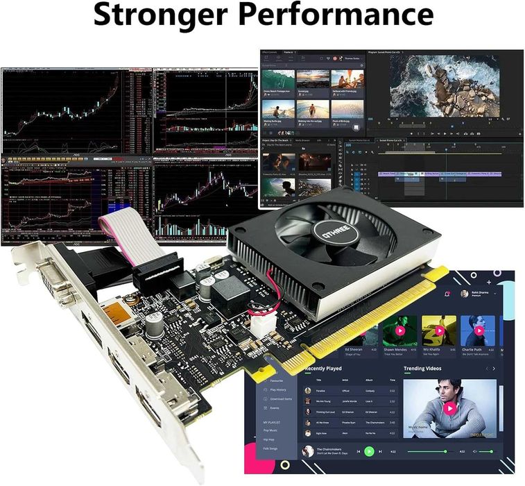 QTHREE Placa Video GeForce GT 730 4GB DDR3 64-Bit