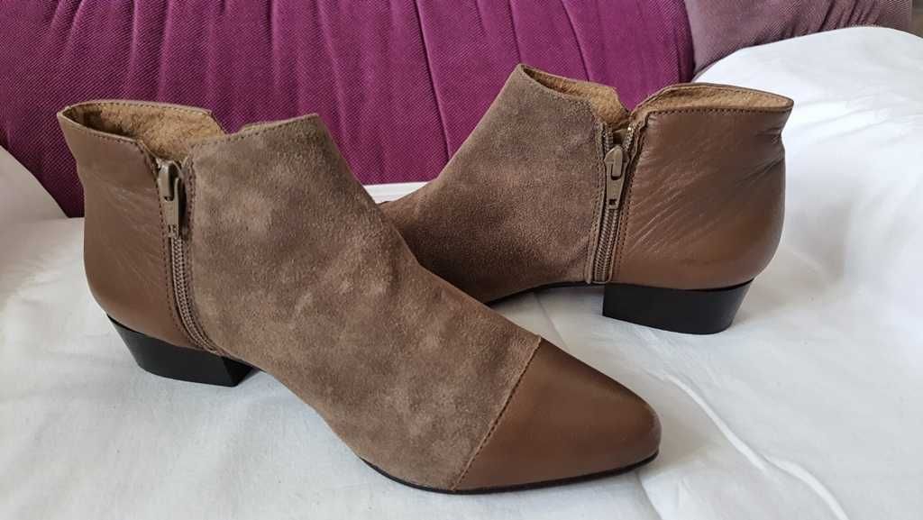 Botine elegante de primavara full piele de la HEINE marimea 38