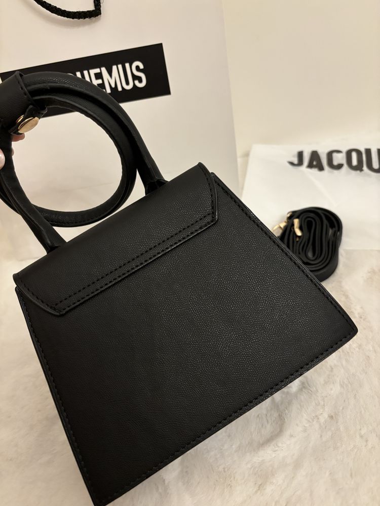 Geanta/Poseta Jacquemus The Chiquito Noeud Black double