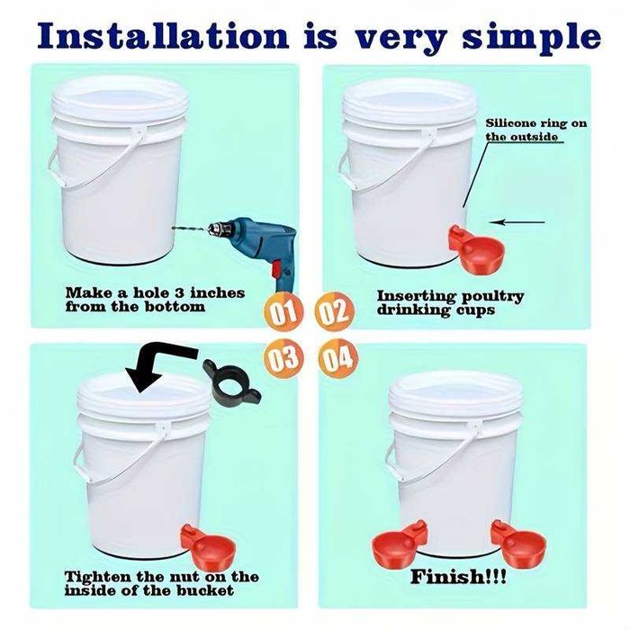 Adapatori apa automate  pentru pasari de curte