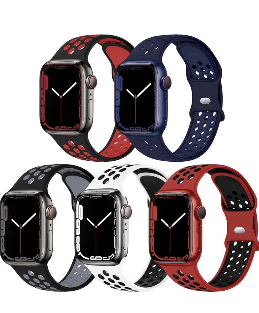 Curea Husa Band Soft TPU Perforat Compatibila Ceas Apple Watch