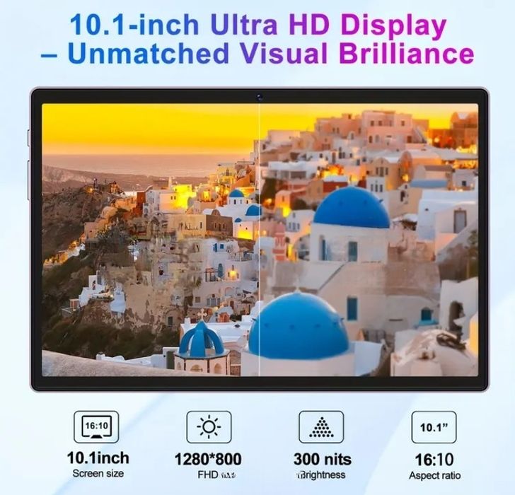 Нов таблет DGHRTI с Android 15, 10.1", 30GB RAM, 128GB ROM, 8-ядрен