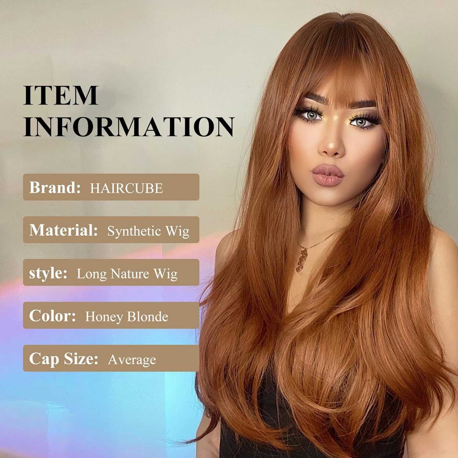 HAIRCUBE Медено руса перука с бретон