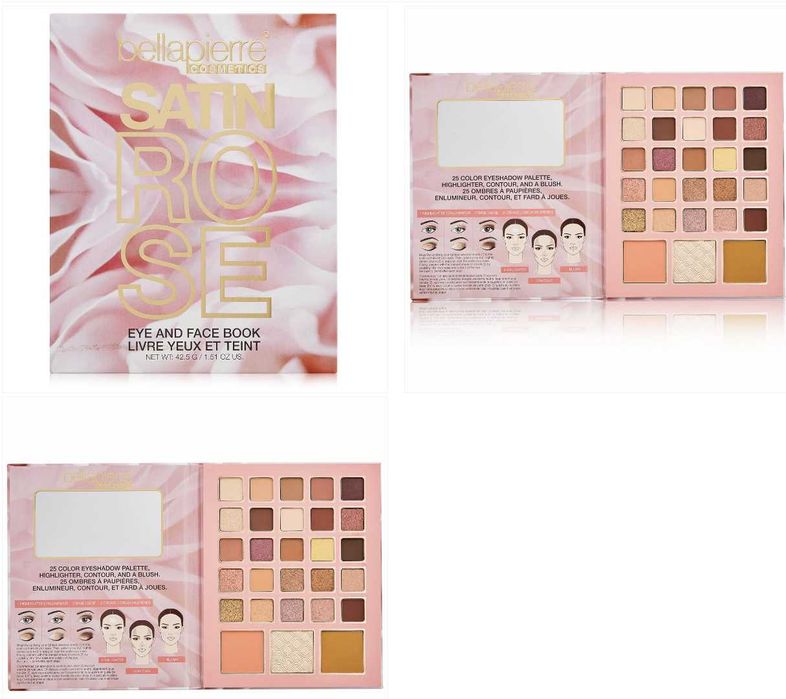 Палитра за лице и очи Bellapierre Satin Rose