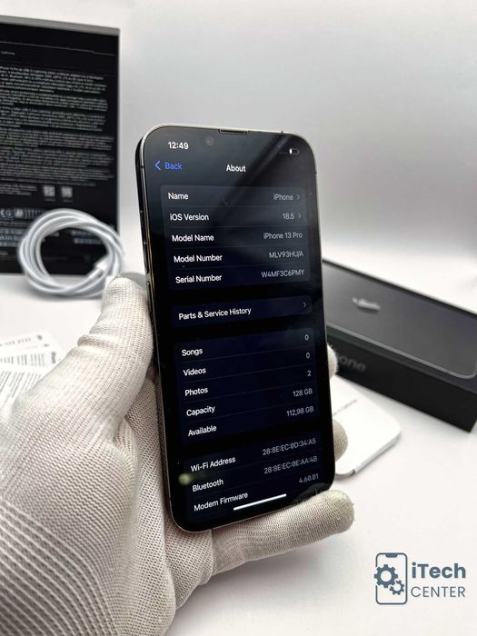 iPhone 13 Pro, 128GB, Graphite, 100% батерия, ОТЛИЧЕН, 1г. ГАРАНЦИЯ!