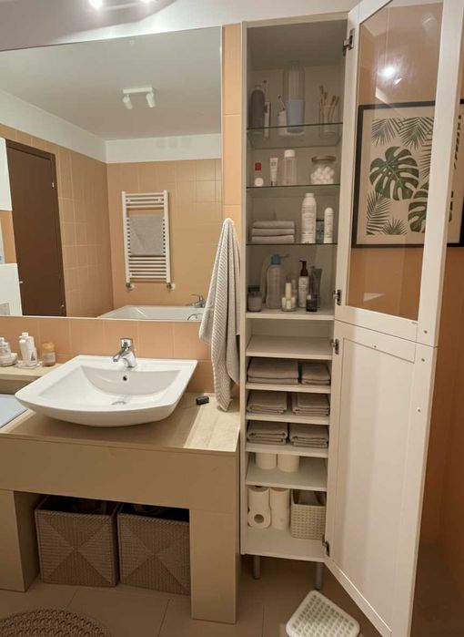 Dulap alb vitrina baie IKEA GODMORGON 40x32x192