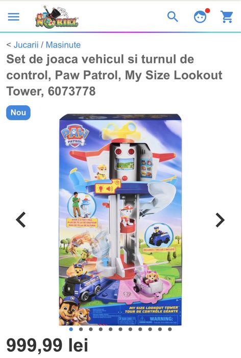 Turnul PAW PATROL + set complet echipa catelusilor