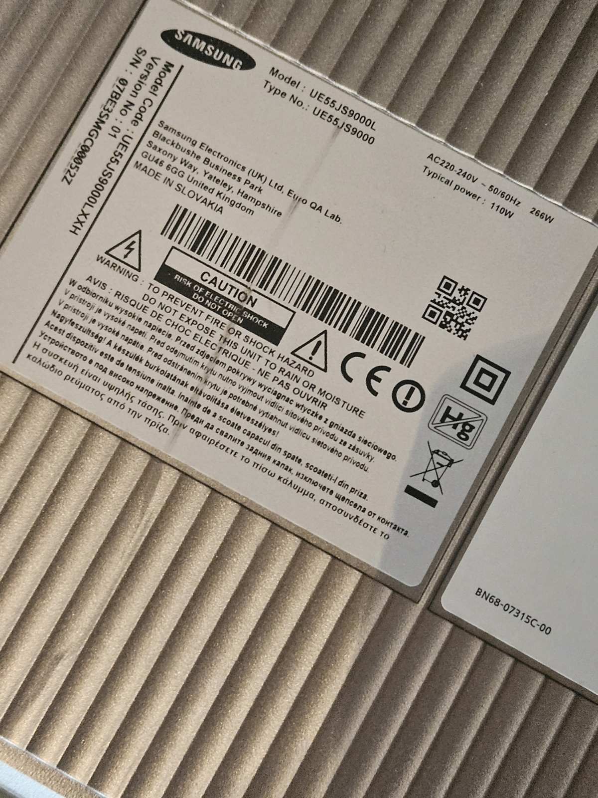 Samsung UE55JS900L На части