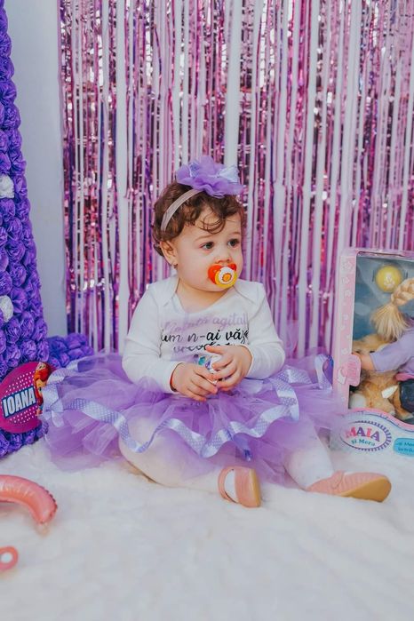 Set Aniversar Fustita Tutu body Tricou Personalizat rochita Aniversara
