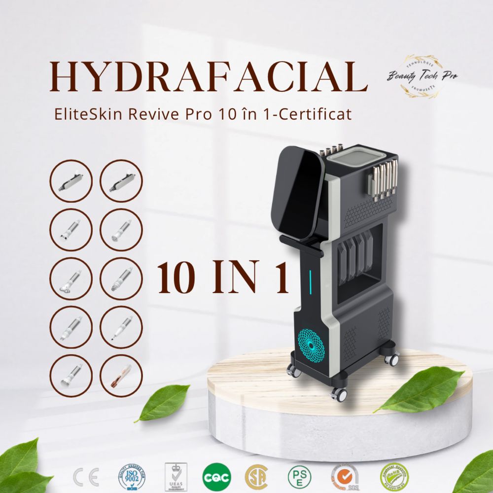 Hydrafacial EliteSkin Revive Pro 10 în 1 certificat