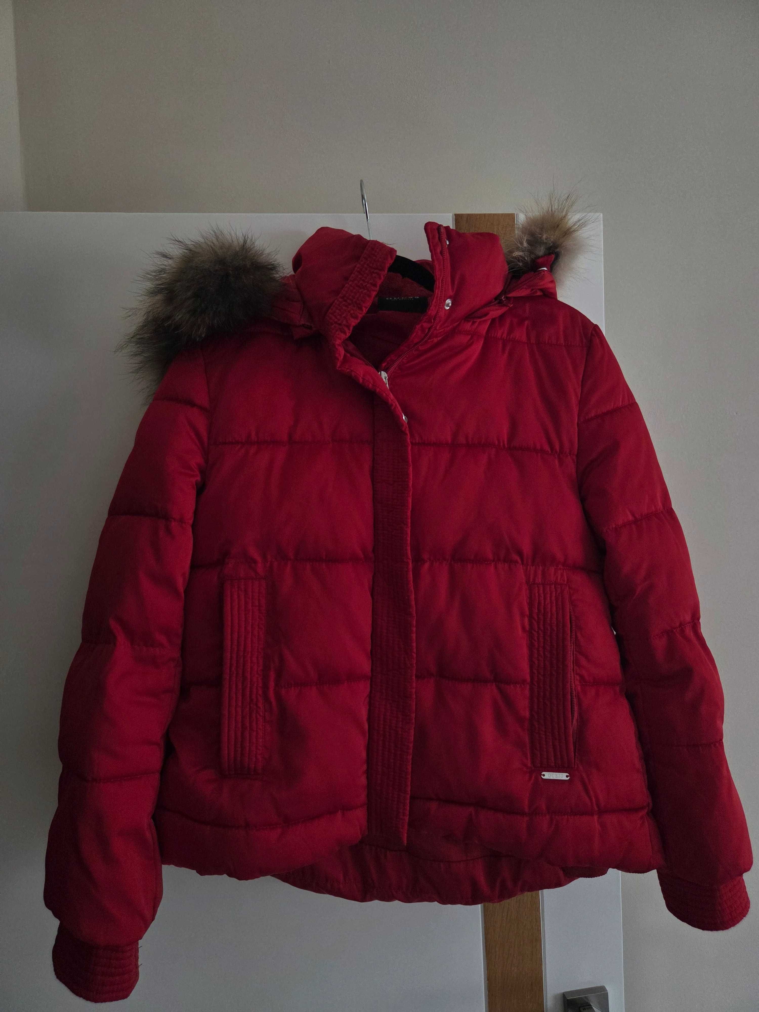 Дамско дебело зимно яке Guess червено