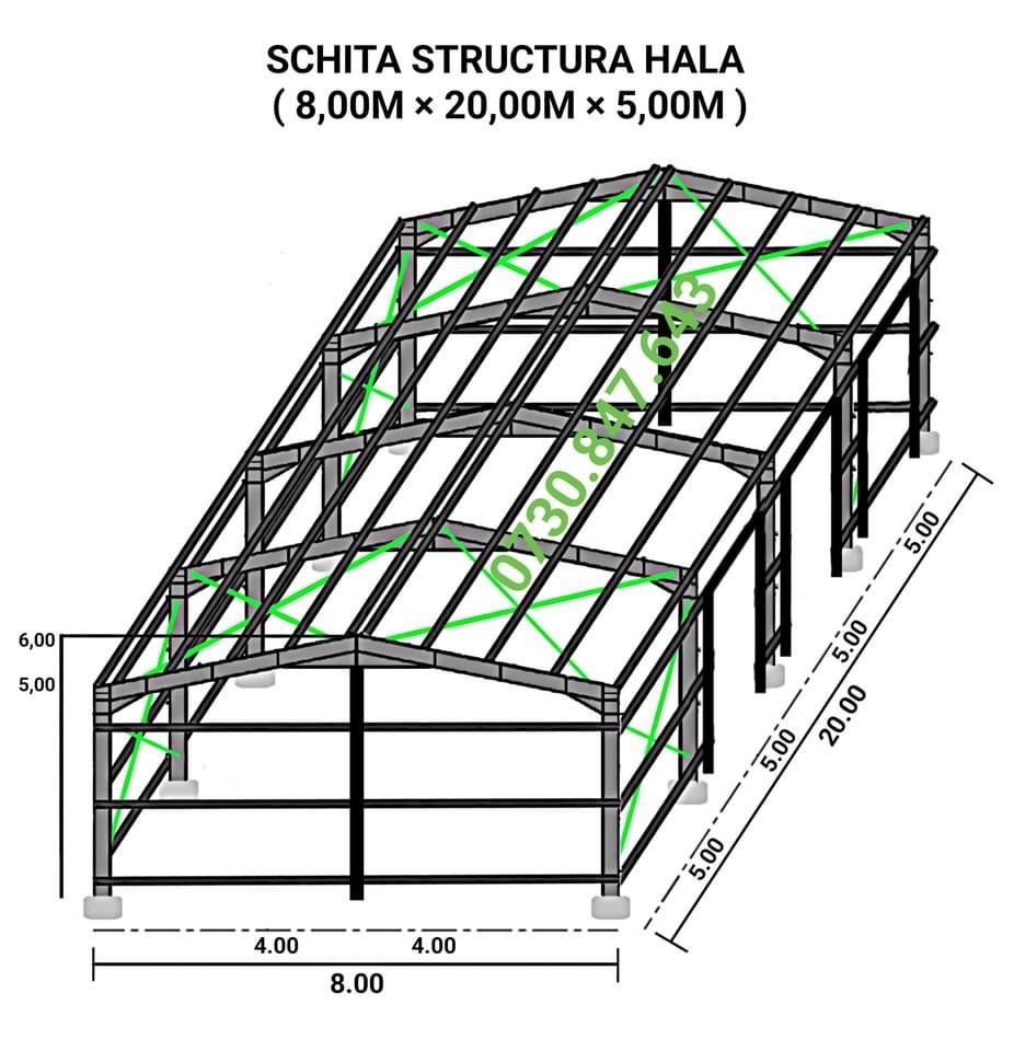 Structuri hale metalice