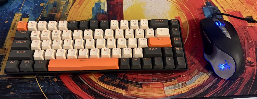 Tastatura Mecanica  Wirelless ZIYOULANG K68+ Mouse Gaming Myria MG7516