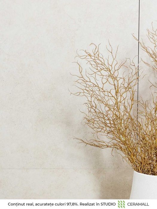 Gresie Rectificată Elysian Travertini Crosscut Blanc 60x120 Mat