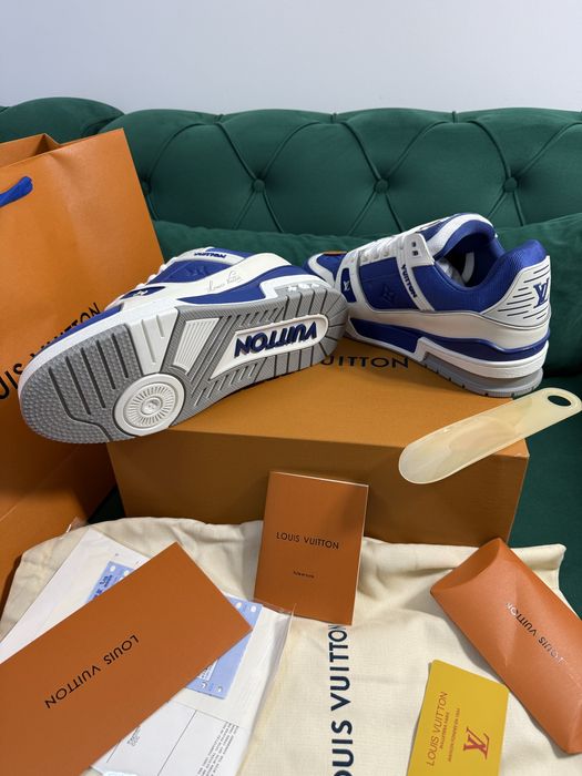 Adidasi Louis Vuitton Trainer piele naturala Full Box colectie noua