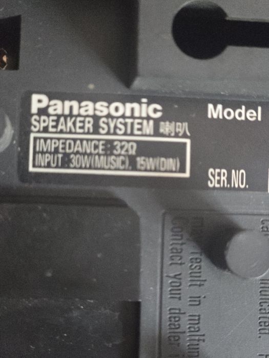 Sateliti +subwoofer Panasonic