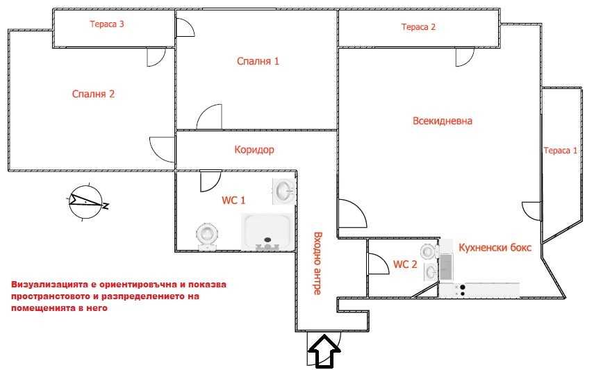 Продава се Тристаен апартамент в Бургас, Зорница - 130 кв.м за 1850 €/кв.м - Снимка #22