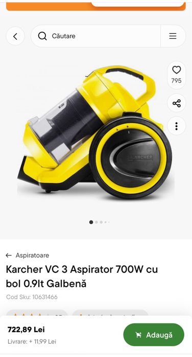 Aspirator Kärcher VC 3 (ERP) – Puternic, Silențios