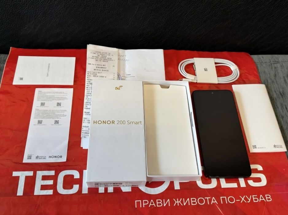 КАТО НОВ 256GB Honor 200 Smart 5G Гаранция Технополис 2026г. Black