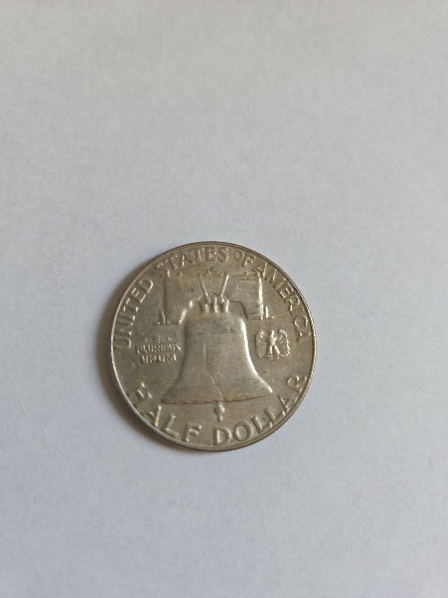 Moneda argint 1963 "Half Dollar" (jumatate de dolar) in conditii bune.