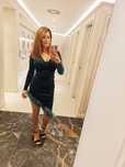 Rochie catifea verde