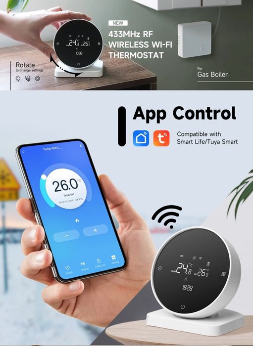 Termostat inteligent wifi aplicație tuya smart life