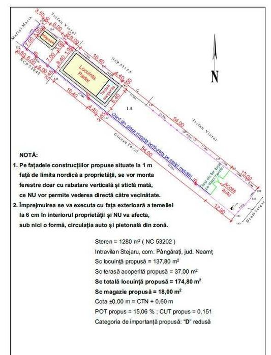 Vând teren casă, cu proiect și autorizatie