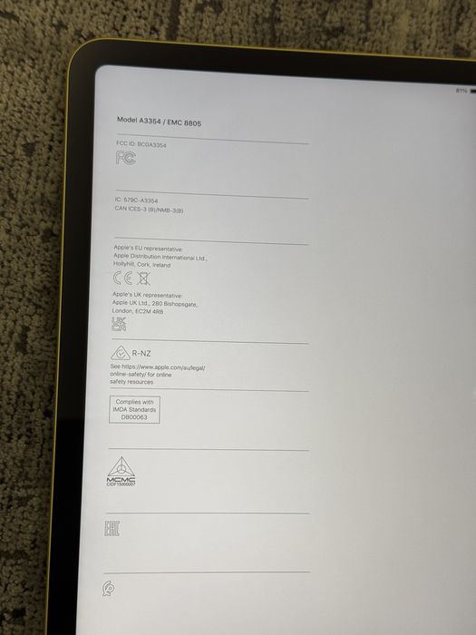 Ipad A16 128gb  wifi