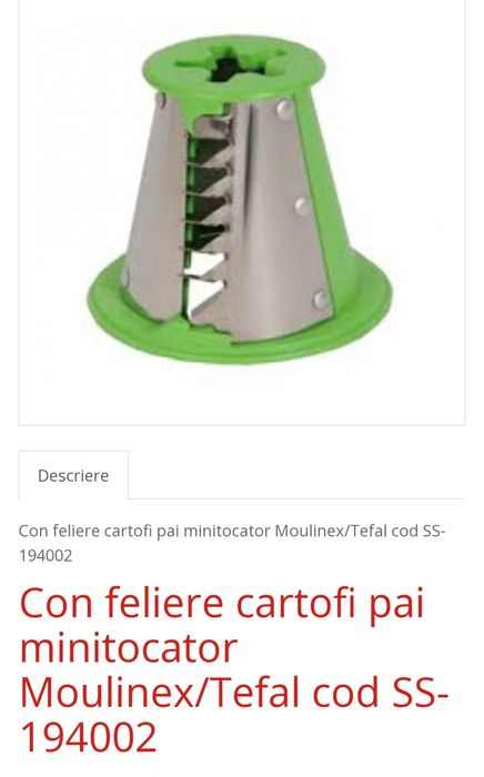 Con feliere cartofi pai pentru razatoare moulinex / tefal