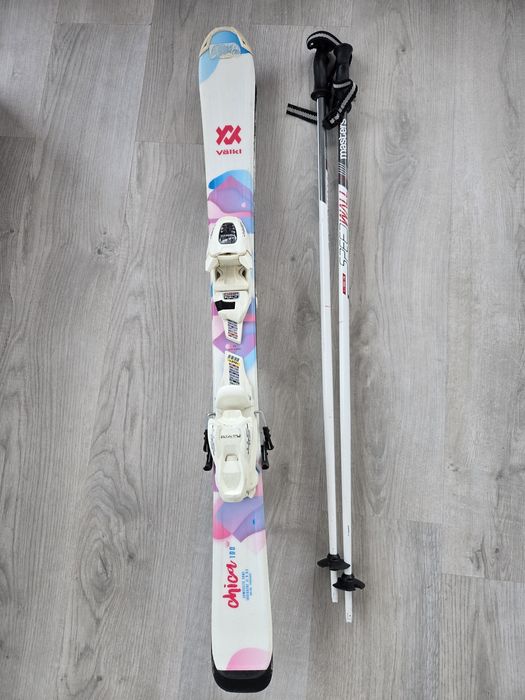 Детски ски Volkl Chica 100, за момиче и щеки за ски 95 см