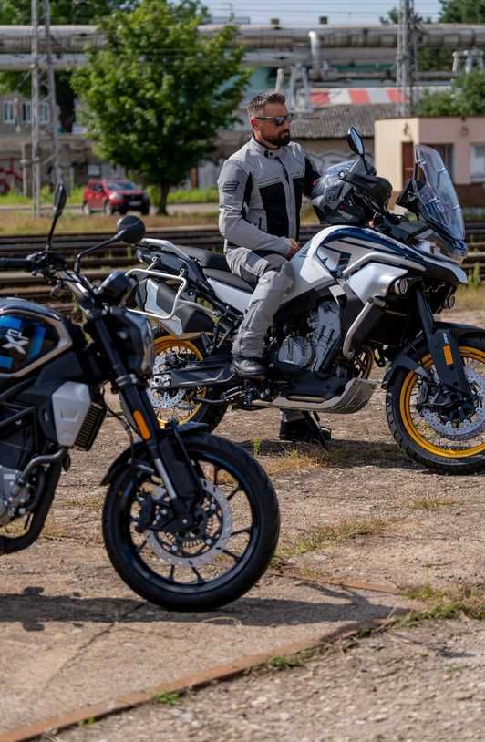 Geaca moto NOUA textil Spark Breez gri cu mesada de ploaie detasabila