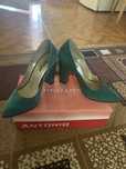Pantofi piele verzi