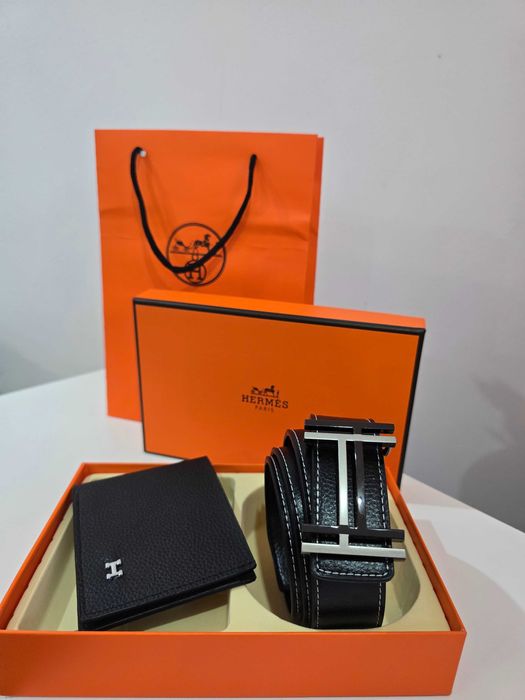 Set Hermes, portofel si curea