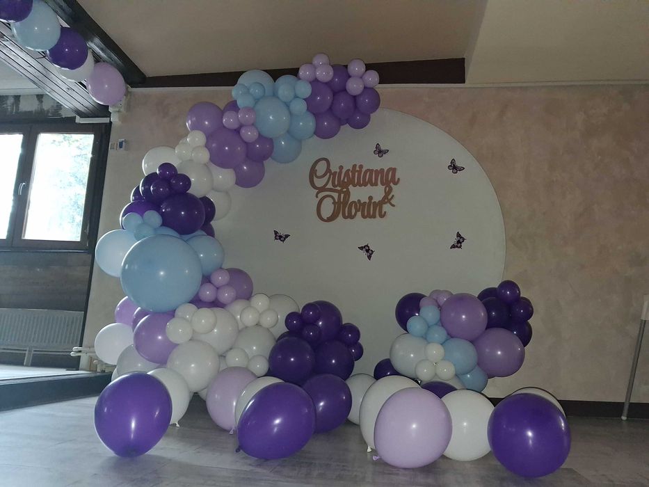 Aranjamente baloane Photocorner botez/majorat/cununie/aniversare