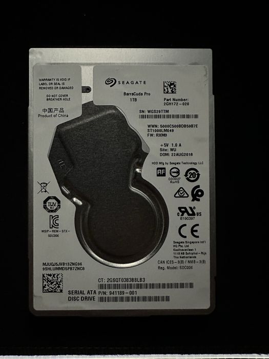 HDD Seagate Barracuda Pro 1 TB 2.5