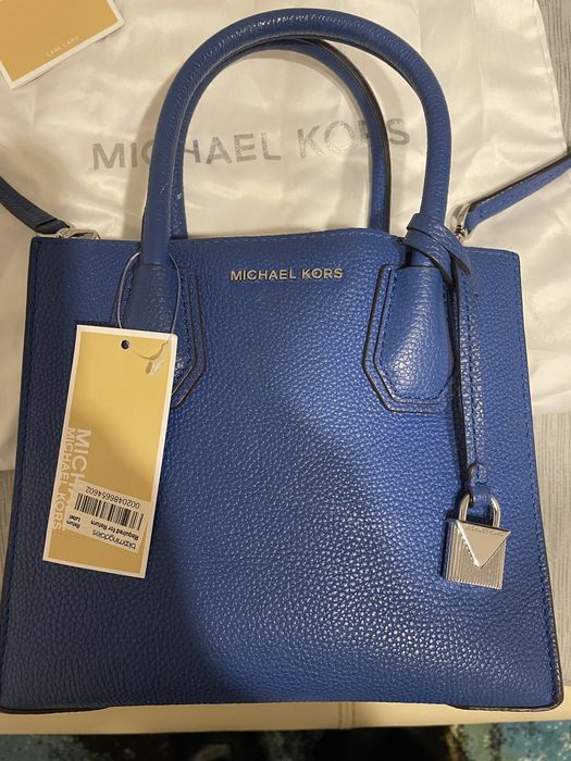 Geanta Michael Kors Mercer studio small electric blue noua cu eticheta