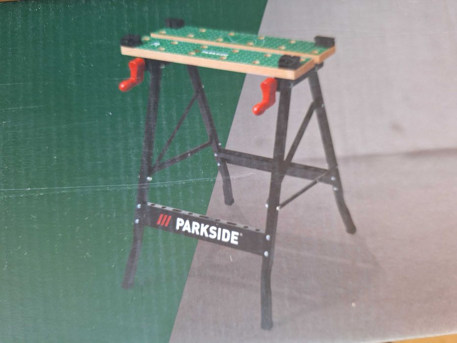 Banc / Masa de lucru pliabila, 150 kg, 605x790x630mm,4 cleme, ParkSide