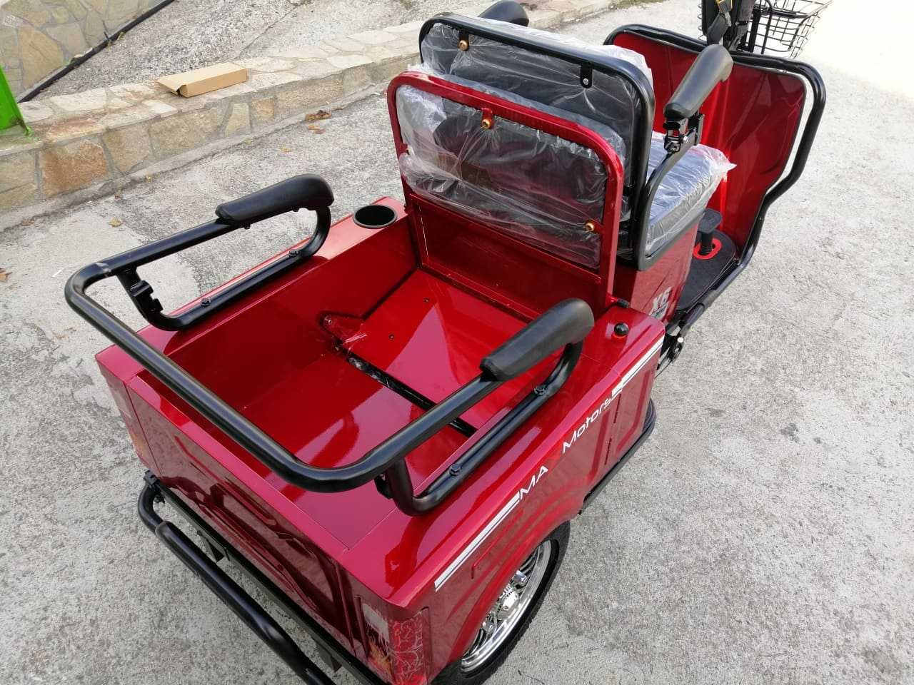 Електрическа Двуместна Триколка CARGO LUX 1500W - RED