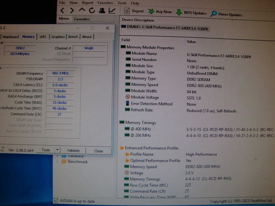 memorie ram ddr2 1gb ddr2 800 mhz g.skill performance