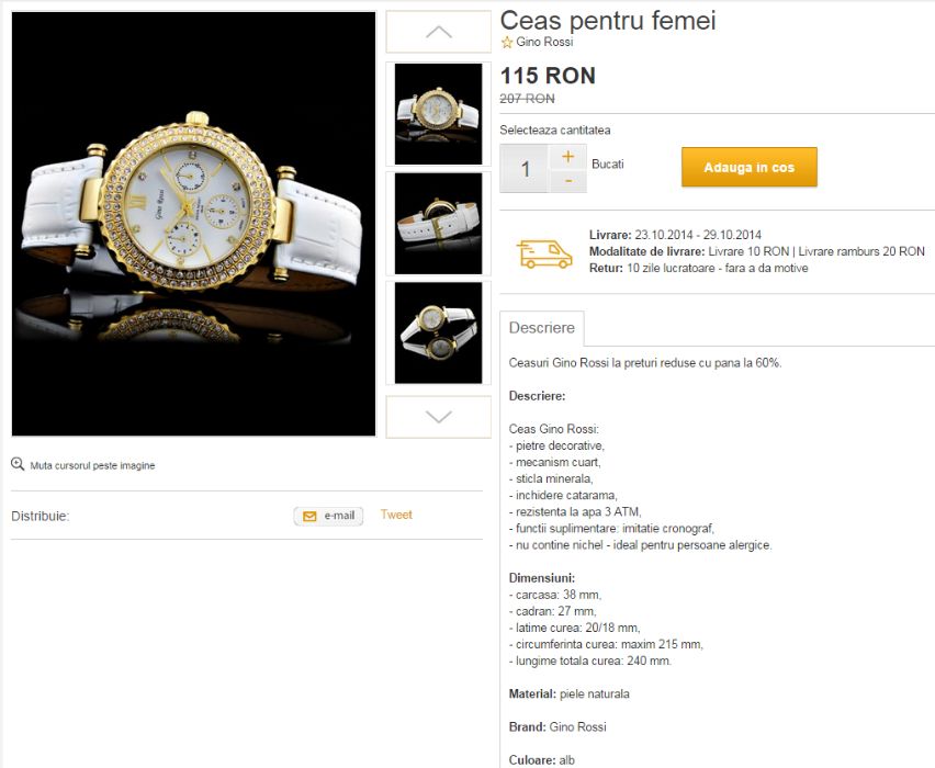 Vând 2 ceasuri de damă superbe, originale, de calitate, la super preț