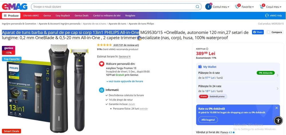 Aparat de tuns barba 13in1 PHILIPS All-in-One