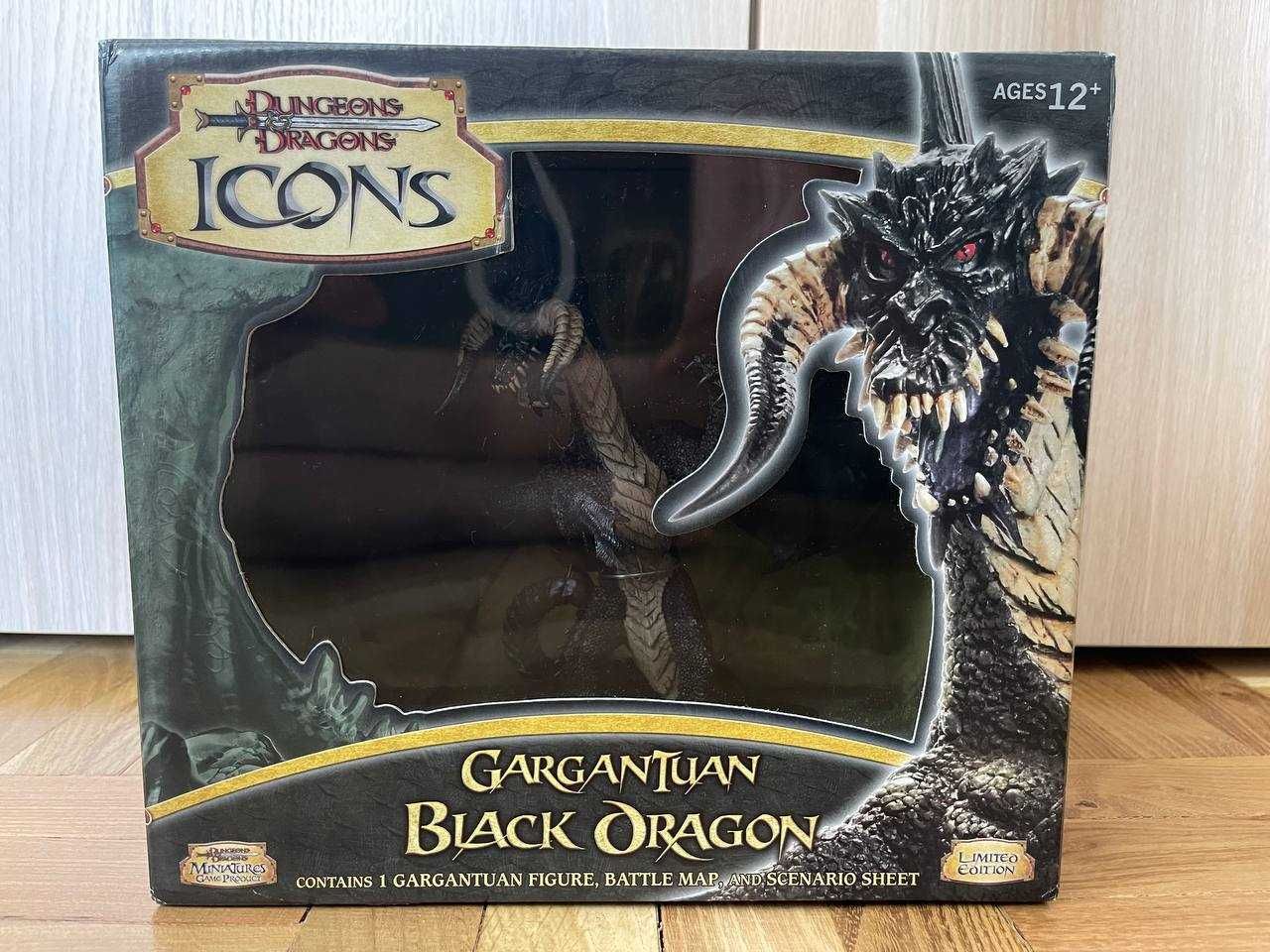 Dungeons & Dragons Miniatures Icons Gargantuan D&D Black Dragon