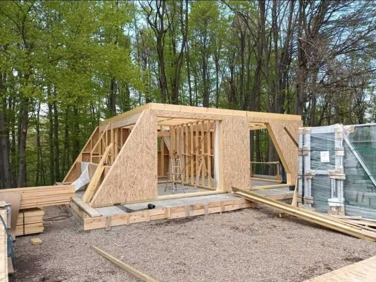 Cabana stil A-Frame, Foisoare, Terase si case pe structura de lemn