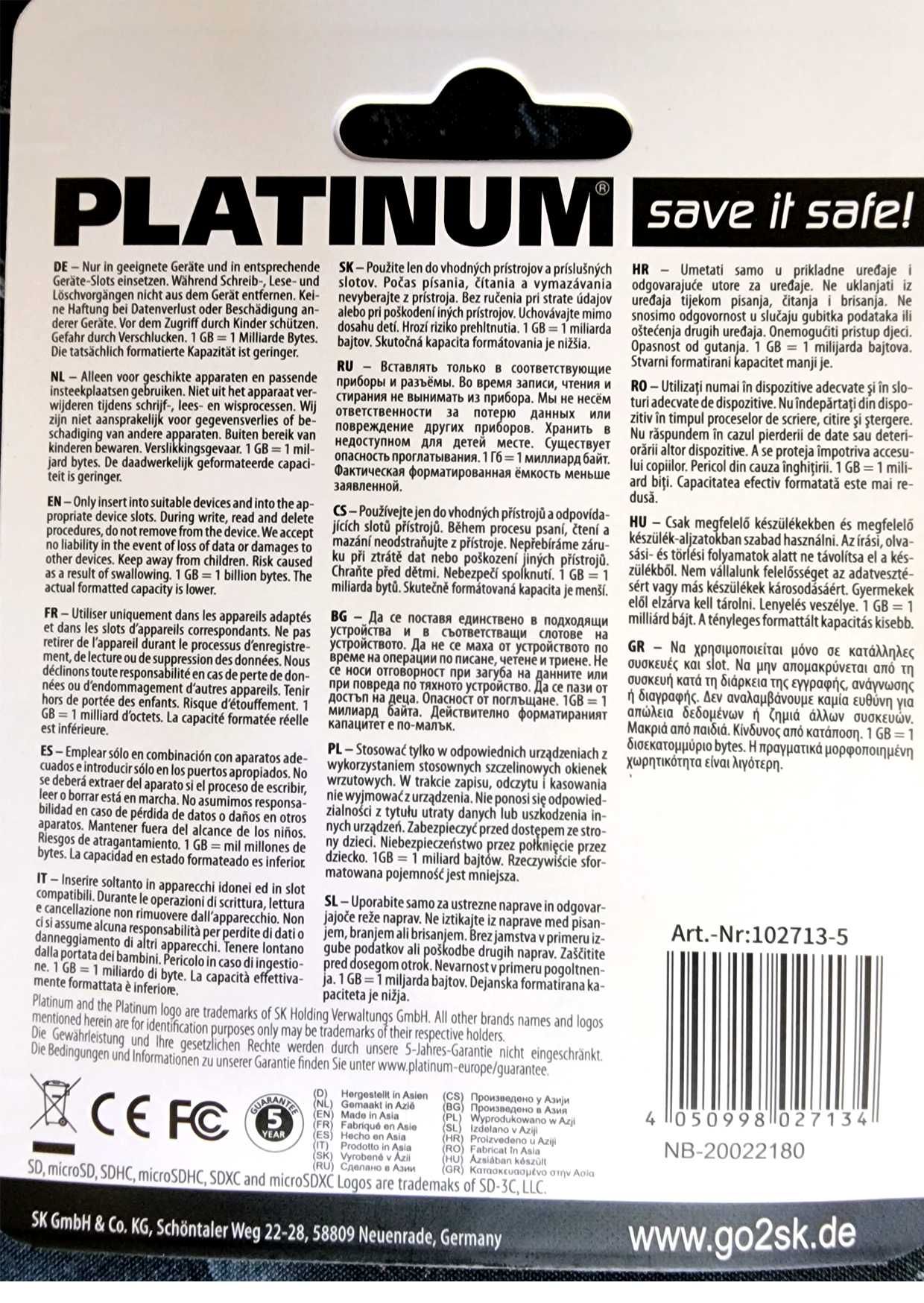 Platinum 64GB MicroSDXC