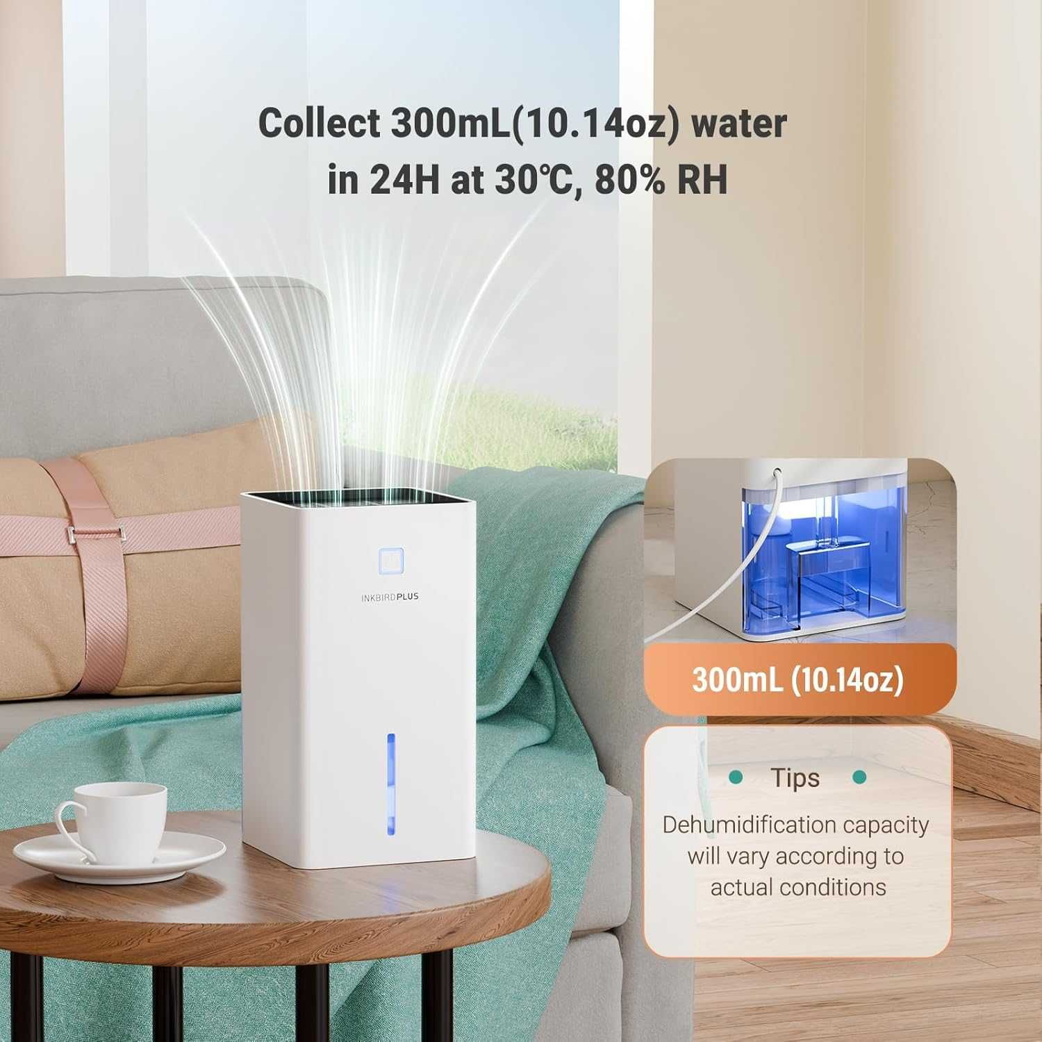 Влагоабсорбатор INKBIRDPLUS 1.1 L Ultra,Гаранция