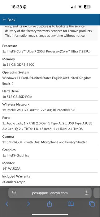 Ultrabook Lenovo ThinkPad L14 Gen 6 cu procesor Intel Core Ultra 7