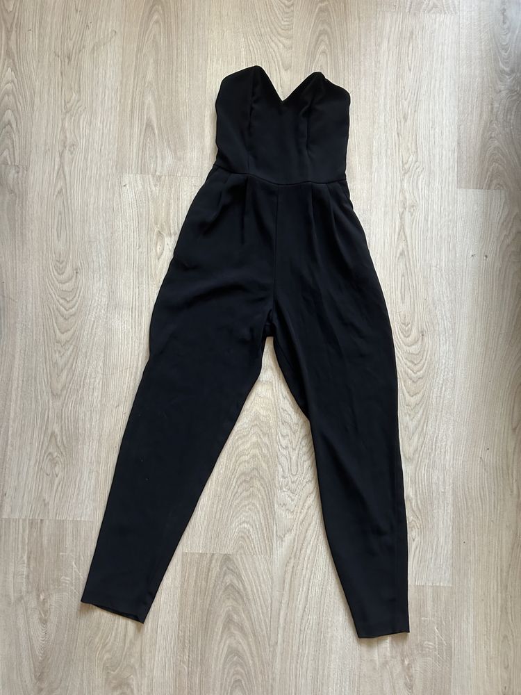 Черен дълъг гащеризон H&M