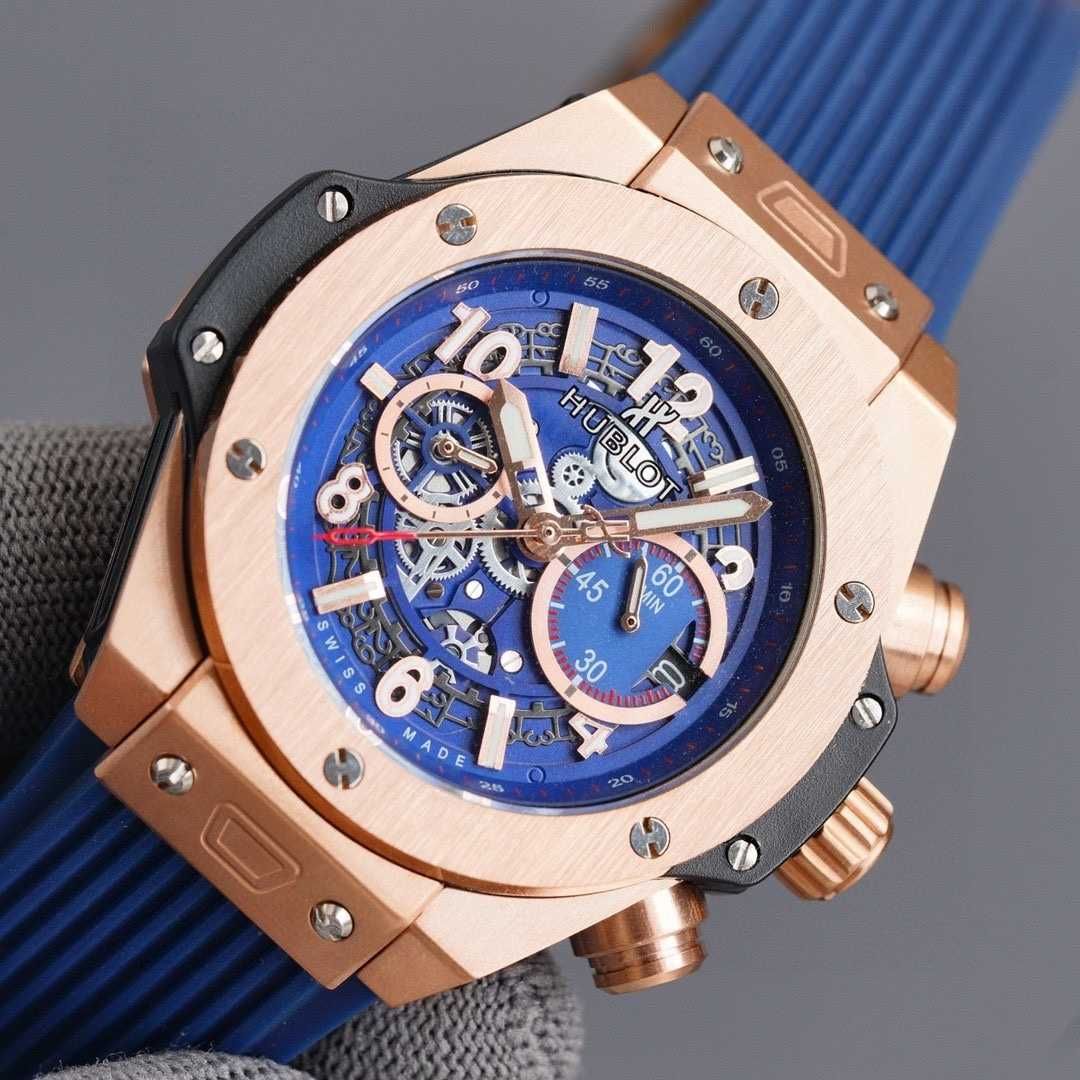 Кварцов мъжки часовник HB Big Bang Unico Chronograph King Gold