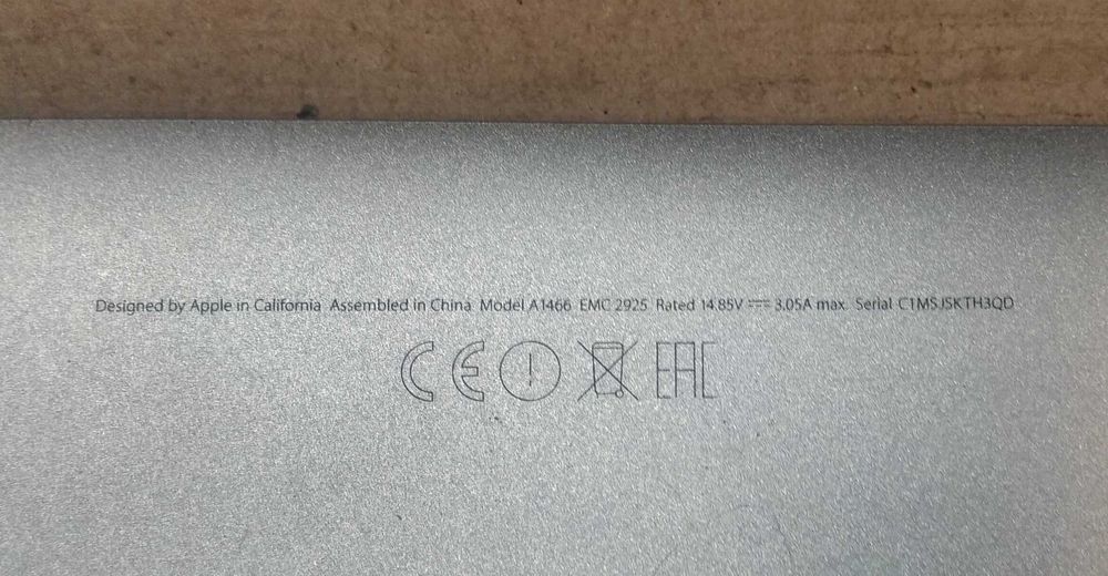 Vand laptop A1466 I5 2015 8GB SSD 128GB