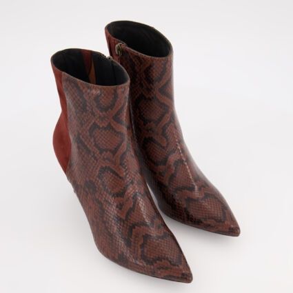 Geox Brown Leather Ankle Boots.   Коричневые кожаные ботильоны  сапоги